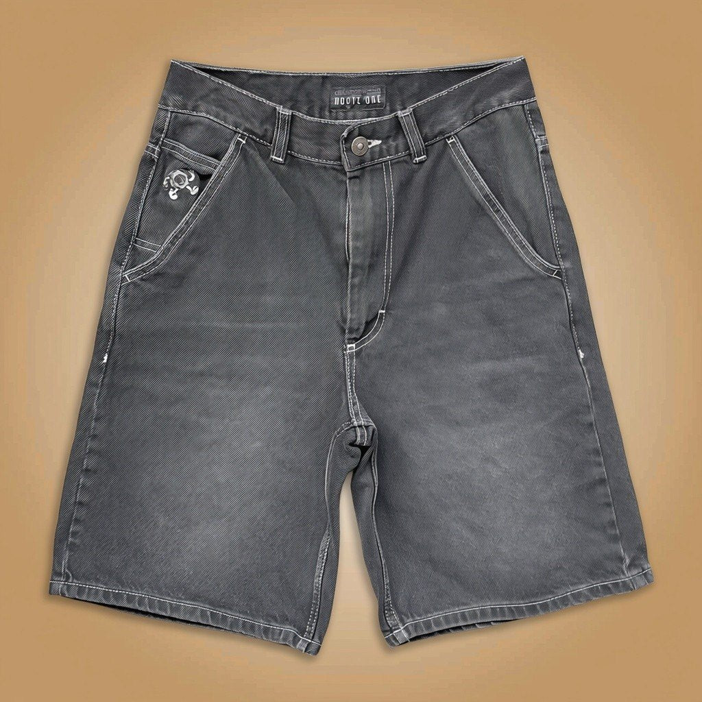 Route One Black Denim Bermuda Shorts | 28